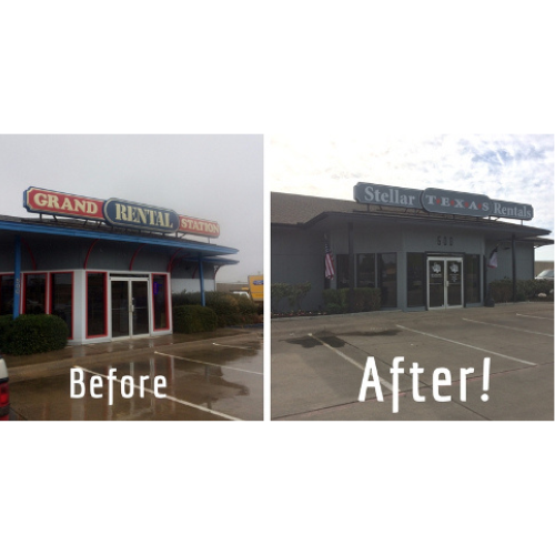 Before and after store fronts