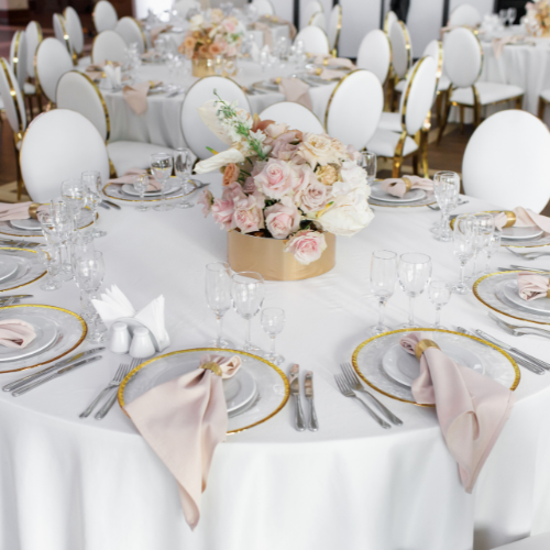 A set wedding table
