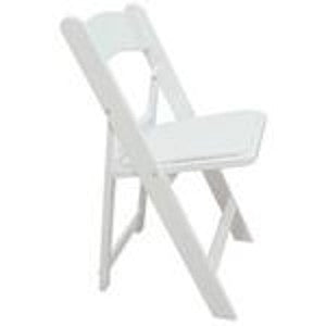 Chair, White Resin Folding