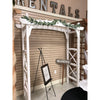 White Wood Wedding Arch