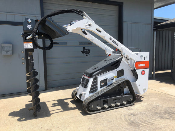 Mini Skid Steer with Auger Attachment